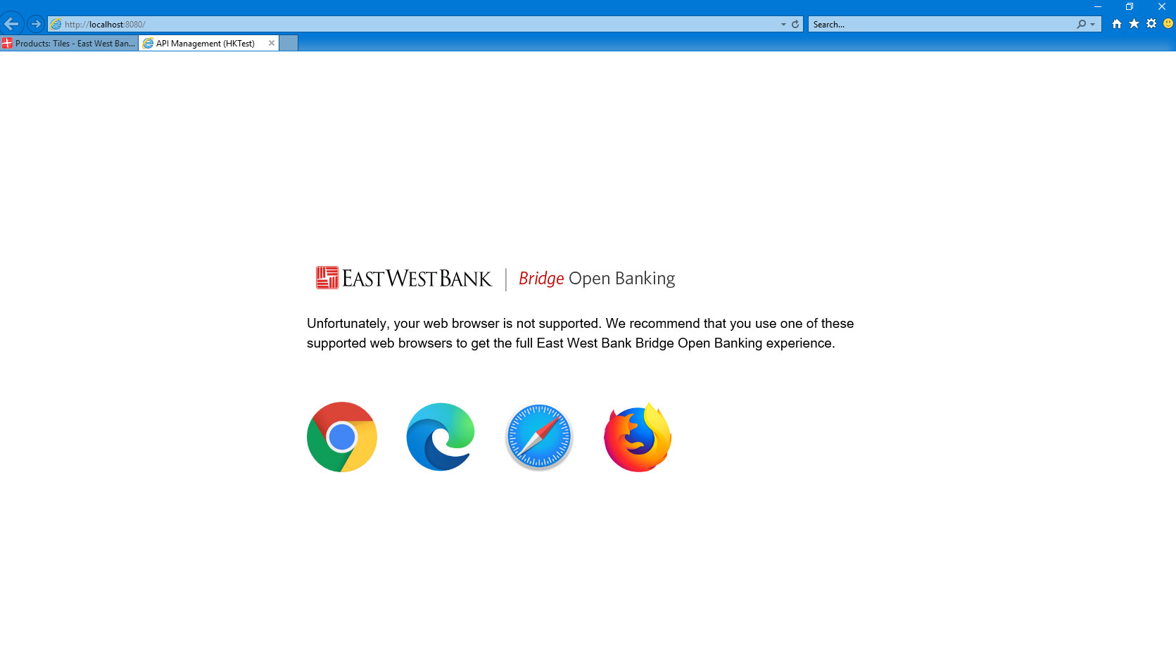 Internet Explorer 11 is a broken experience showing menu items that ...